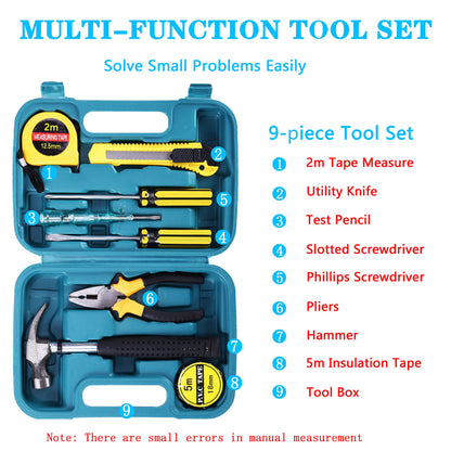 142-Piece Car Roadside Emergency Kit with Jumper Cables & Tow Strap
