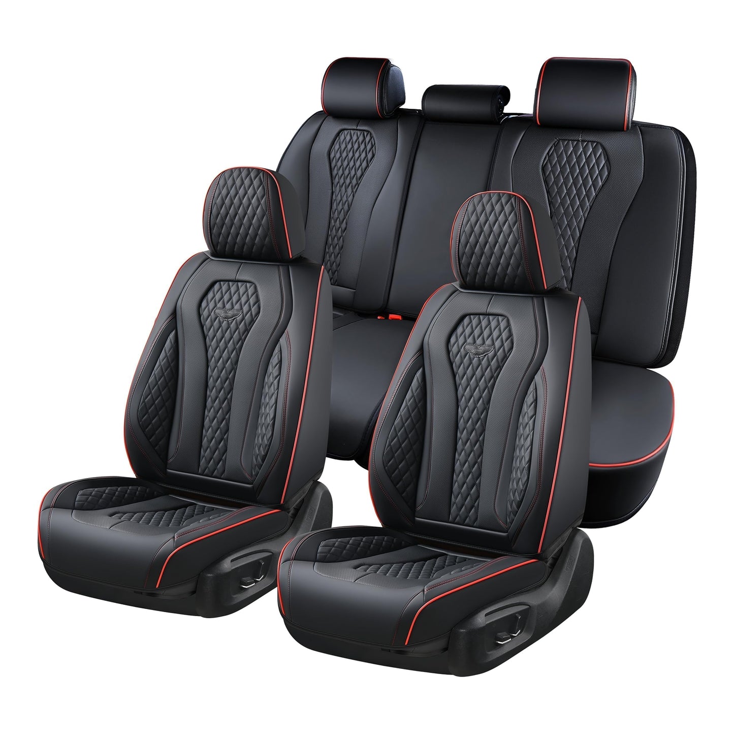 Full Set Waterproof Nappa Leather Car Seat Covers (Front & Rear)