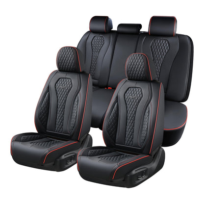 Full Set Waterproof Nappa Leather Car Seat Covers (Front & Rear)