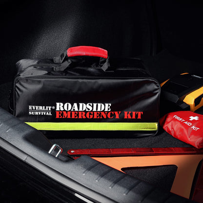 Car Emergency Roadside Kit with Air Compressor, Jumper Cables & First Aid Kit